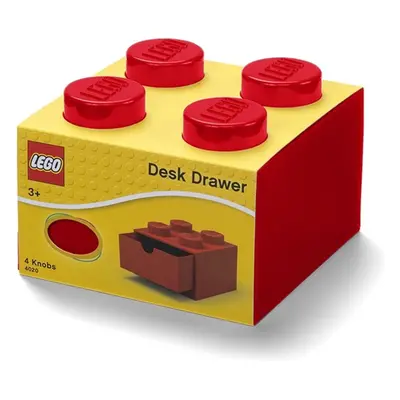 LEGO stolní box 4 se zásuvkou červený