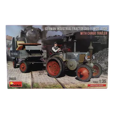 Miniart Lanz Bulldog D8511 German Industrial Tractor With Cargo Trailer 1936 1:35 /