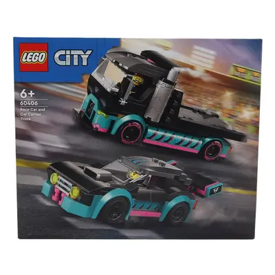 Lego Truck Lego City - Ramp Truck With Race Car - 328 Pezzi - 328 Pieces Černá Zelená