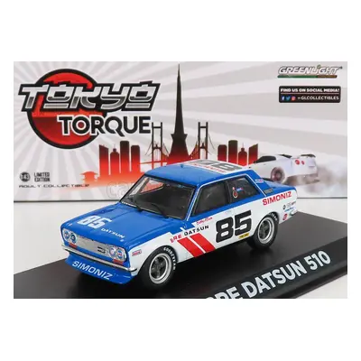 Greenlight Datsun 510 Bre N 85 Racing 1972 B.allison 1:43 Modrá Bílá