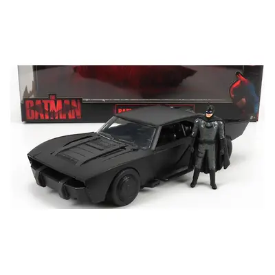 Jada Batman Batmobile With Figure 2022 - The Batman Movie 1:24 Matt Black