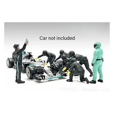 American diorama Figurky mechaniků F1 Pit-stop Set 2 2022 1:18, černá