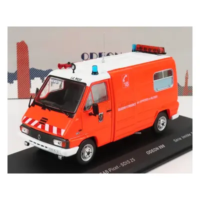 Odeon Renault Master T30 Van Vsab Picot Sdis 25 Sapeurs Pompiers 1981 1:43 Oranžová Fluo Bílá