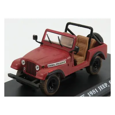 Greenlight Jeep Cj-7 Open Animal Preserve 1995 The A-team 1:43 Red