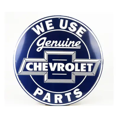 Edicola Accessories Metal Round Plate - Chevrolet Genuine Parts 1:1 Modrá Bílá