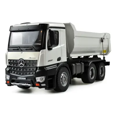 RC celokovový sklápěč Mercedes-Benz Arocs, bílá