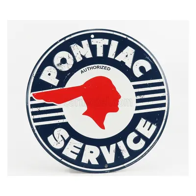 Edicola Accessories Metal Plate - Pontiac Authorized Service 1:1 Modrá Bílá Červená