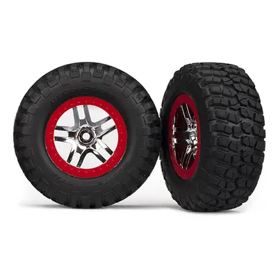 Traxxas kolo 2.2/3.0", stříbrná-červená (2WD přední)