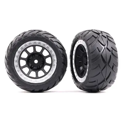 Traxxas kolo 2.2", disk šedý/chromovaný, pneu Anaconda (2) (zadní)