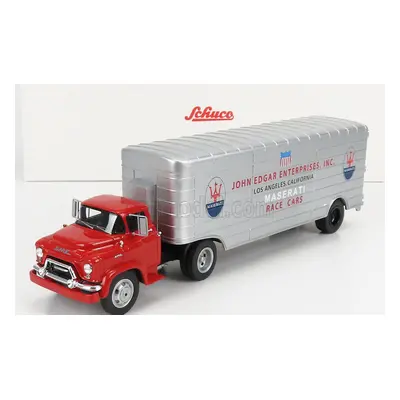 Schuco GMC Truck Team John Edgar Enterprises Inc. Maserati Car Transporter 1:43 Červená Stříbrná