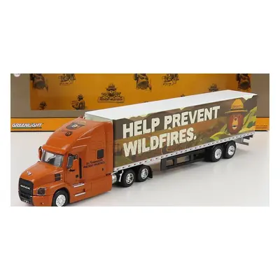 Greenlight Mack Anthem Truck 2019 - Help Prevent Wildfires Smokey Bear 1:64 Světle Hnědá Bílá