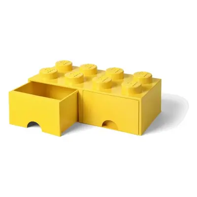 LEGO úložný box s šuplíky 250x500x180mm - žlutý