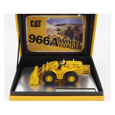 Dm-models Caterpillar Cat966a Ruspa Gommata - Scraper Tractor Wheel Loader 1:50 Žlutá Černá