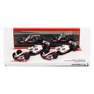 Minichamps Haas F1 Set dvou modelů 1:43, bíločervená