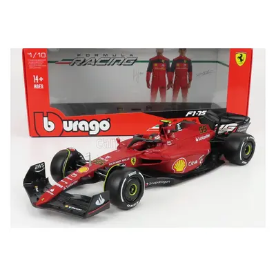 Bburago Ferrari F1-75 Scuderia Ferrari N 55 Season 2022 Carlos Sainz 1:18, červená