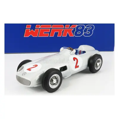 Werk83 Mercedes benz F1 W196 N 2 Monaco Gp World Champion 1955 Juan Manuel Fangio 1:18 Silver