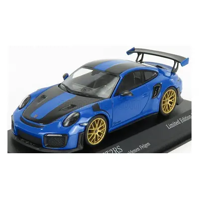 Minichamps Porsche 911 991-2 Gt2 Rs Weissach Package Coupe 2018 1:43 Voodoo Modrá Černá