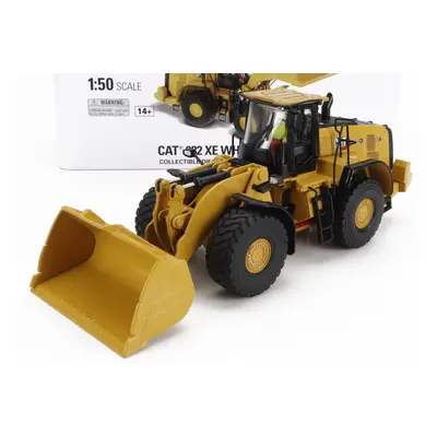 Dm-models Caterpillar Cat982xe Ruspa Gommata - Scraper Tractor Wheel Loader 1:50 Žlutá Černá