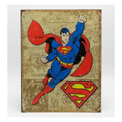 Edicola Accessories Metal Plate - Superman 1:1 Beige Red Blue