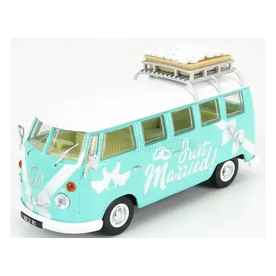 Corgi Volkswagen T1 Minibus Just Married 1961 1:43 Světle Modrá Bílá