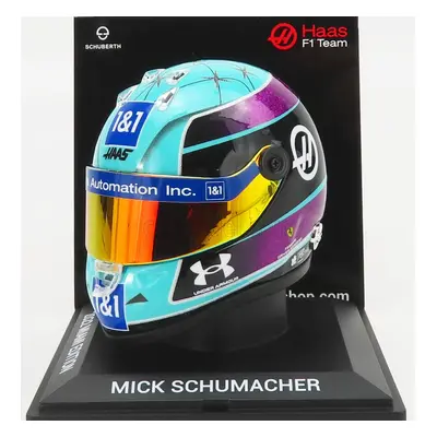 Mini helmet Schuberth helma F1 Vf-22 Team Haas N 47 Miami Gp 2022 1:4