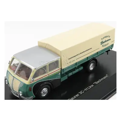 Schuco Saurer 3ch Lkw Telonato Transport Bachmann 1954 1:43 Zelená Krémová Stříbrná