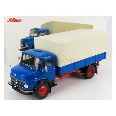 Schuco Mercedes benz L911 Truck Telonato 1966 1:18 Modrá Bílá