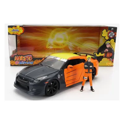 Jada Nissan Gt-r With Naruto Figure 2009 1:24 Šedo Oranžová