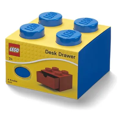 LEGO stolní box 4 se zásuvkou modrý