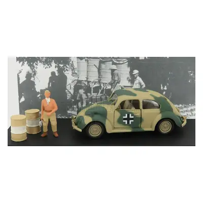 Rio-models Volkswagen Africa Korps Wehrmacht 1941 With Figures 1:43 Vojenský Zelený Písek