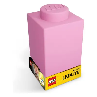 LEGO noční lampička Silikonová kostka růžová