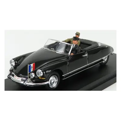 Rio-models Citroen Ds Cabriolet With Figure General De Gaulle 1959 1:43 Black