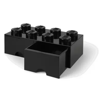 LEGO úložný box s šuplíky 250x500x180mm - černý