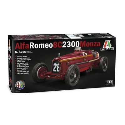 Italeri Alfa romeo F1 8c 2300 Monza N 28 Winner Monaco Gp 1932 Tazio Nuvolari 1:12 Red