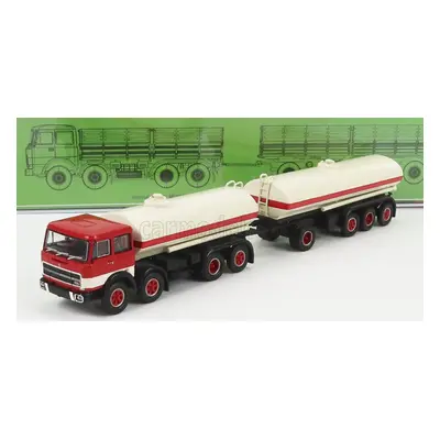 Brekina plast Fiat 691 Millepiedi Tanker Truck 1961 1:87 Bílá Červená