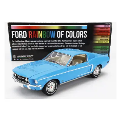 Greenlight Ford USA Mustang Fastback Coupe 1968 - Ford Rainbow Of Colors 1:18, modrá