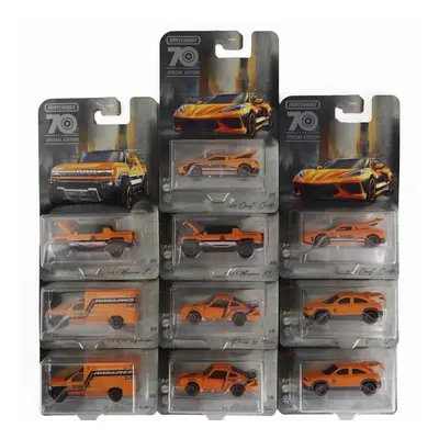 Mattel hot wheels Fiat Set Assortment 10 Pieces - 70 Years Edition 1:64 Orange