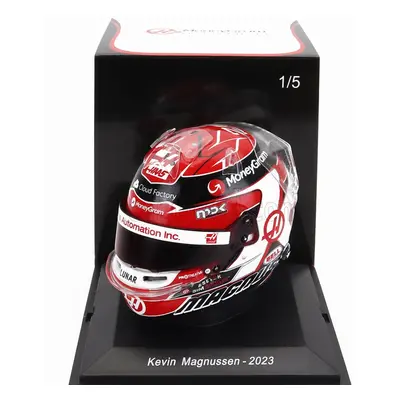 Spark-model Bell helmet F1 Casco Helmet Haas Fw23 Team Moneygram Haas N 20 Season 2023 Kevin Ma