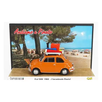 Brumm prom Fiat 500l 1968 - Tutti Al Mare - L'incantevole Pineta 1:43, žlutá