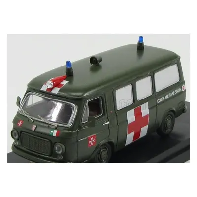 Rio-models Fiat 238 Minibus Ambulanza Militare Sovrano Ordine Di Malta 1970 1:43 Vojenská Zelená