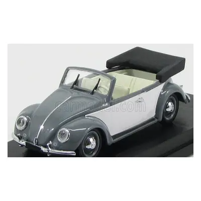 Rio-models Volkswagen Beetle Cabriolet Karmann Open 1949 1:43 Šedá Bílá