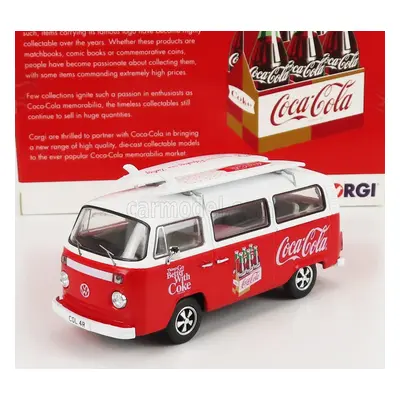 Corgi Volkswagen T1 Minibus Coca-cola With Surfboard 1961 1:43 Bílá Červená