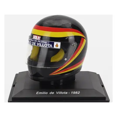 Edicola Helmet F1 Casco - March 821 N 19 Season 1982 Emilio De Villota 1:5 Černá Žlutá