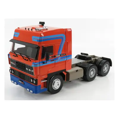 Road-kings DAF 3600 Space Cab Tractor Truck 3-assi 1986 1:18 Oranžová Modrá