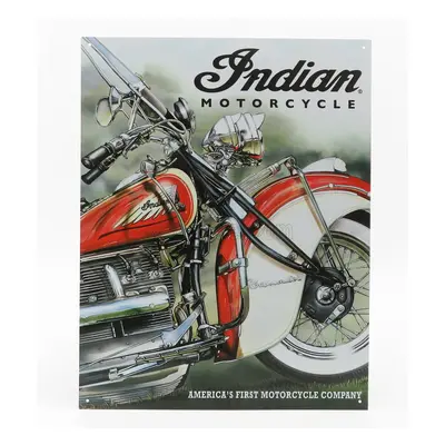 Edicola Accessories Metal Plate - Indian America's Pioneer 1:1 Šedá Červená Modrá