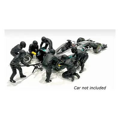 American diorama Figurky mechaniků F1 Pit-stop Set 2 2020 1:43, černá