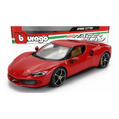 Bburago Ferrari 296 Gtb Hybrid 830hp V6 2021 - Exclusive Carmodel 1:18 Rosso Corsa - Červená