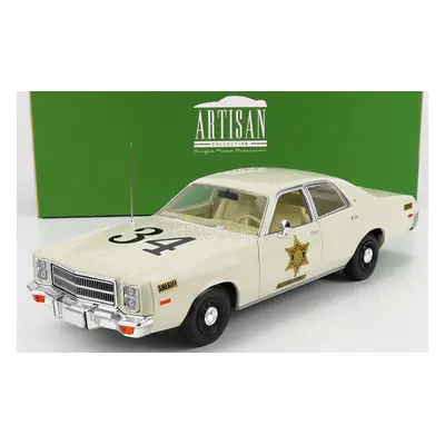 Greenlight Plymouth Fury Hazzard Police Hazzard County 1977 1:18 Bílá