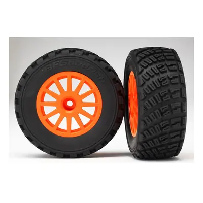 Traxxas kolo 2.2/3.0", disk Rally oranžový, pneu Gravel (2)