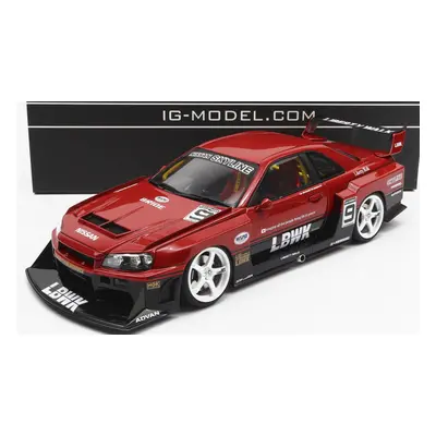 Ignition-model Nissan Skyline Lb-er34 N 9 Super Silhouette Lbwk 1996 1:18 Červená Černá